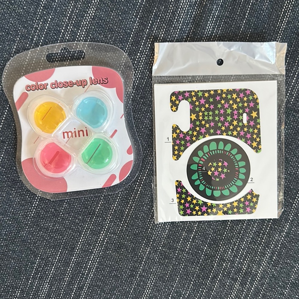 Instax Mini 11 Camera Custom Sticker and Color Close-Up Lens Accessories